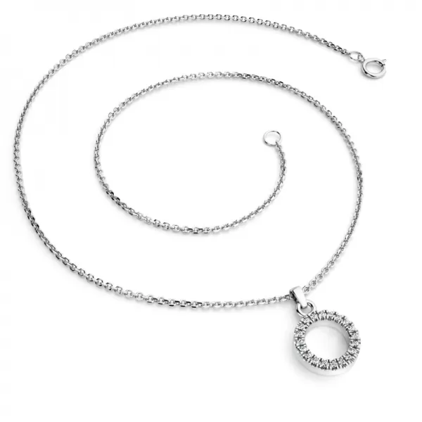 Biele zlato prsteň s diamantmi 10972-B-dia