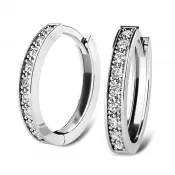 Náušnice biele zlato 585/1000, prírodné diamanty 0.270ct, 109014-B-DIA