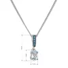 Strieborný náhrdelník luxusný s pravými minerálnymi kameňmi modrý 12082.3 london nano, sky topaz