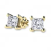 Náušnice žlté zlato 585/1000, prírodné diamanty 0.280ct, 109013-ZL-DIA