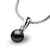 Dámsky prívesok prírodný diamant 0.025 ct perlový 10891-B-DIA-Black