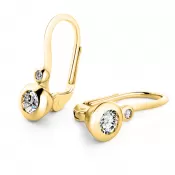 Zlaté náušnice s diamantmi 10984-Zl-dia