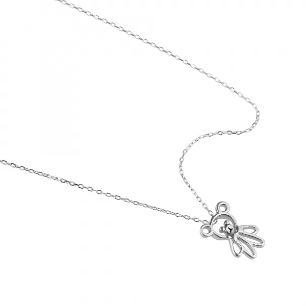 Strieborný náhrdelník medvedík 62023