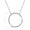 Strieborný náhrdelník krúžok so zirkónmi 12110.1