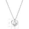 Strieborný náhrdelník srdiečko so zirkónom 12063.1