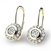 Zlaté náušnice so zirkónmi 10821-ZL-ZIR