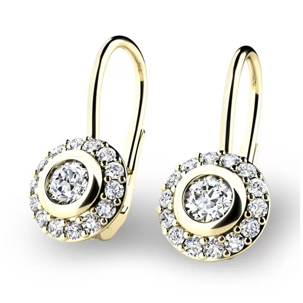 Zlaté náušnice so zirkónmi 10821-ZL-ZIR