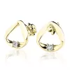 Zlaté náušnice 585/1000 s prírodnými diamantmi 0,024ct, G/SI