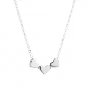 Strieborný náhrdelník tri srdiečka vedľa seba 62021