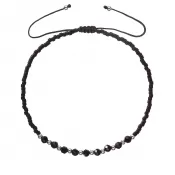 Textilné Miyuki náramok čierny onyx 13037.3 black