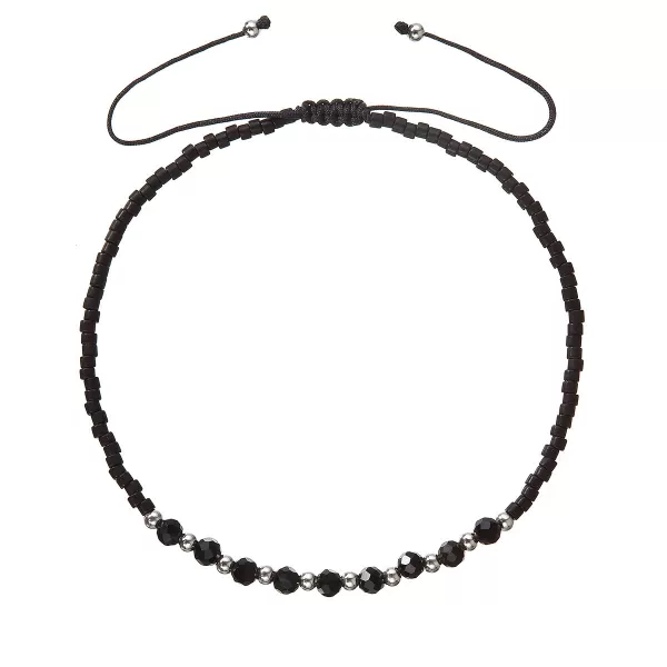 Textilné Miyuki náramok čierny onyx 13037.3 black