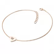 Náramek z růžového zlata 585/1000 s přírodním diamantem 0,045ct, 10874-NR02-CV-DIA