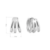 Strieborné náušnice tri kruhy 61055