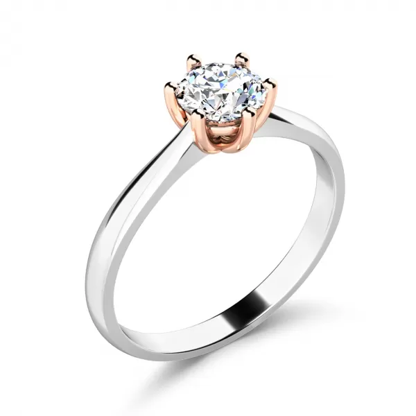 Dámsky prsteň biele zlato 585/1000 prírodný diamant 0,50 ct G/SI 10965-BCV-DIA