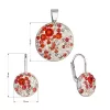 Sada šperkov s kryštálmi Swarovski náušnice a prívesok mix farieb oranžová okrúhle 39178.3 sanset