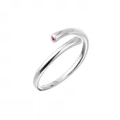 Strieborný prsteň s ružovým zirkónom 15010.3 UNI fuchsia