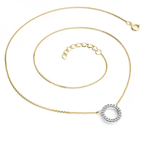 Náhrdelník s diamantmi 10981-NH01-ZLB-DIA