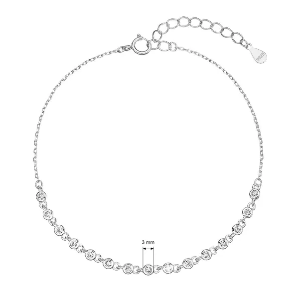 Strieborný náramok s malými zirkónmi 13031.1