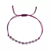 Textilný náramok fialový s korálkami z ametystu 13059.3 ametyst