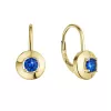 Pozlátené strieborné náušnice s modrým zirkónom 11510.3 blue