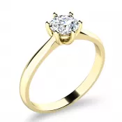 Dámsky prsteň žlté zlato 585/1000 prírodný diamant 0,50 ct G/SI 10965-ZL-DIA