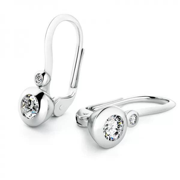 Zlaté náušnice s diamantmi 10984-B-DIA