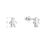 Strieborné náušnice postavičky 61025