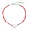 Kabbalah náramok so strieborným srdcom 13049.3 red