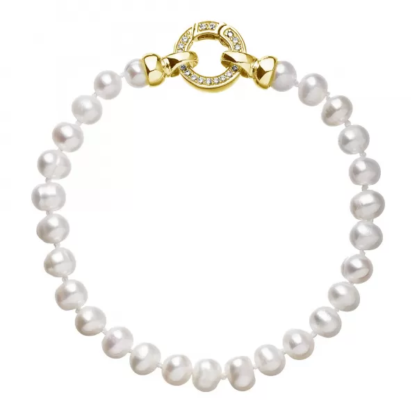 Pearl Bracelet vyrobený z skutočných perly z rieky White 23001.1