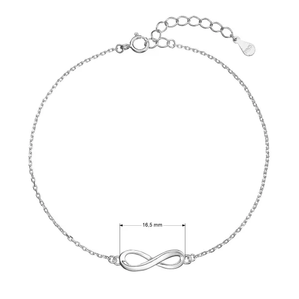 Strieborný náramok nekonečno 63010