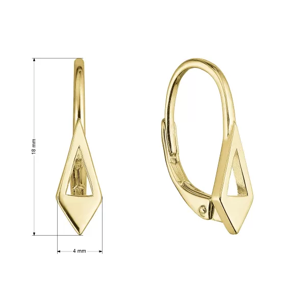 Pozlátené strieborné náušnice 61024