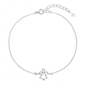 Strieborný náramok anjelik so zirkónmi 13028.1