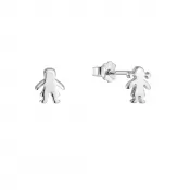 Strieborné náušnice postavičky 61025