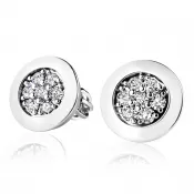 Diamantové náušnice z bieleho zlata 10903-NS-B-DIA