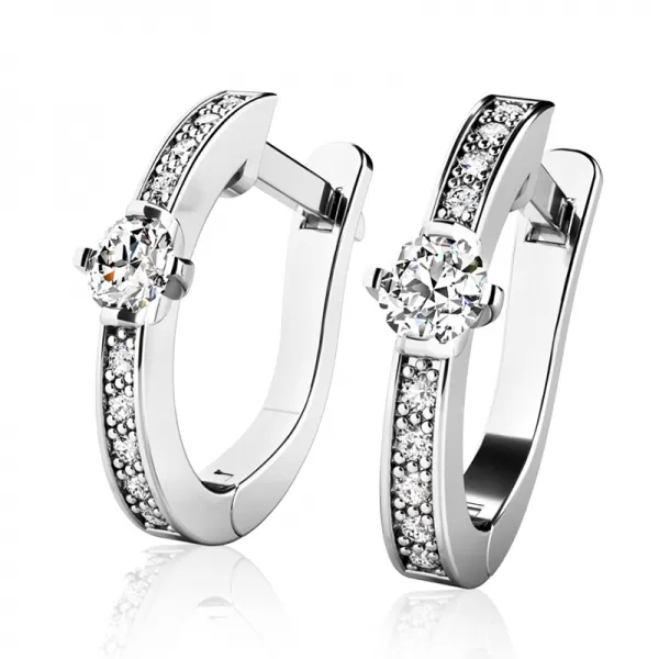Diamantové náušnice 10967-B-DIA