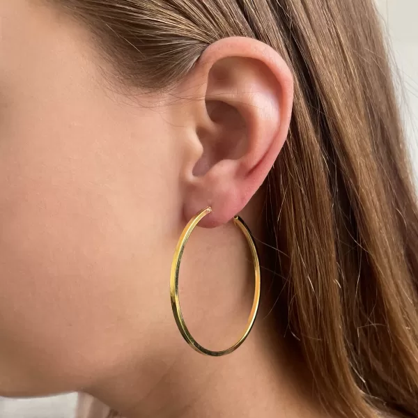 Pozlátené strieborné náušnice kruhy 61009