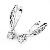 Visiace náušnice so zirkónmi 10871-B-ZIR