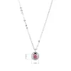 Strieborný náhrdelník s ružovým zirkónom 12117.3 rose
