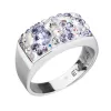 Strieborný prsteň s kryštálmi Swarovski fialový 35014.3 violet