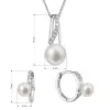 Perlová súprava so zirkónmi a bielou riečnou perlou 29074.1