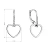 Strieborné náušnice visiace srdce 11537.1