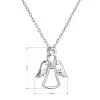 Strieborný náhrdelník anjel so zirkónom 12104.1