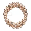 Perlový náramok dvojradový svetlo bronzový 33065.3 lt.bronze