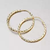 Gravírované náušnice kruhy 23 mm 12-008