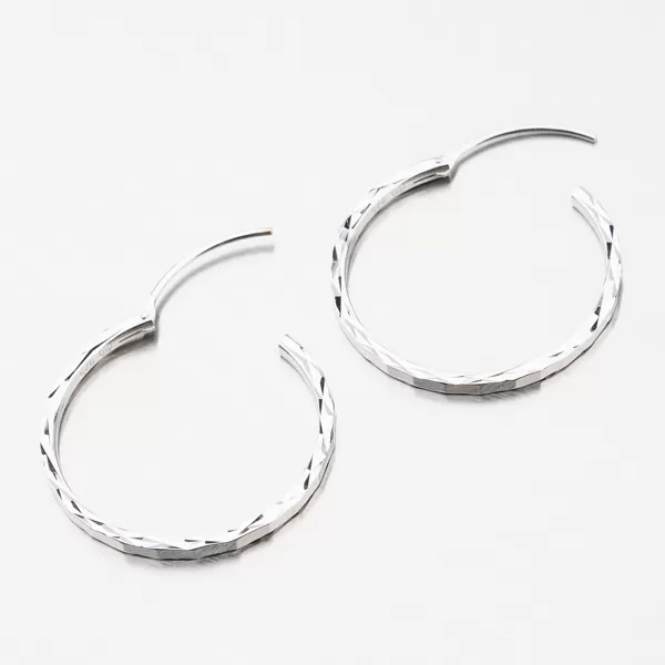 Strieborné kruhy facetované UCST-122439/25/B