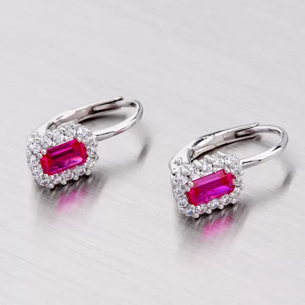 Náušnice z bieleho zlata so zirkónmi 12-081