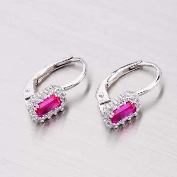 Náušnice z bieleho zlata so zirkónmi 12-081