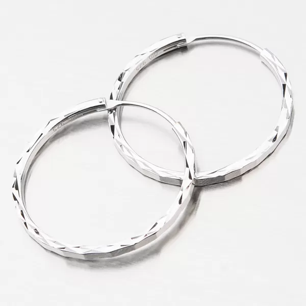 Strieborné kruhy facetované UCST-122439/25/B