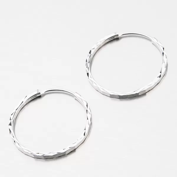 Strieborné kruhy facetované UCST-122439/25/B