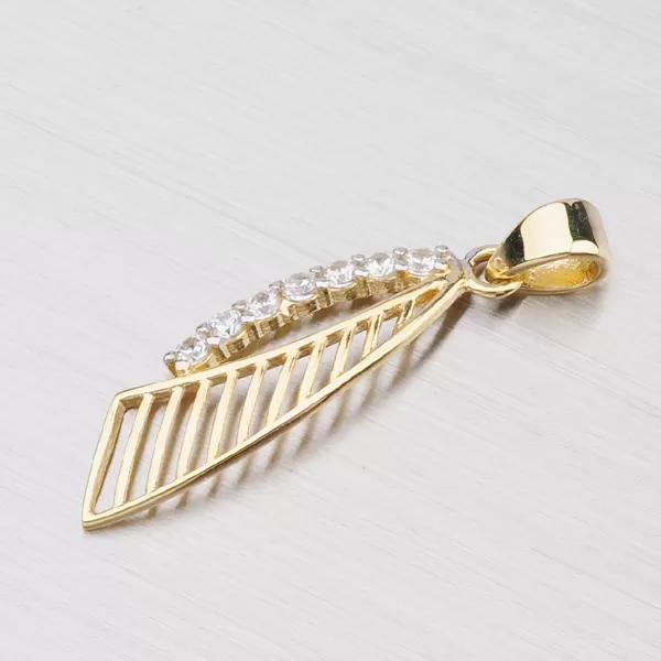 Prívesok s bielymi zirkónmi 13-010